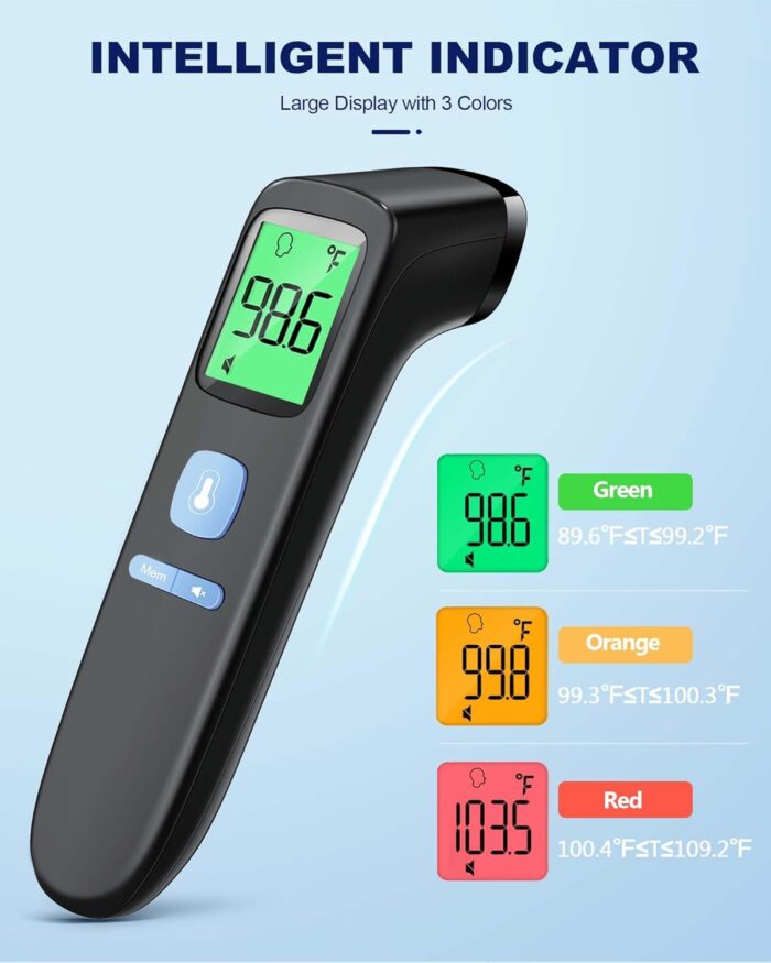 ANMEATE No-Touch Forehead Thermometer for Adults, Infrared Digital Thermometer for Kids - Image 3