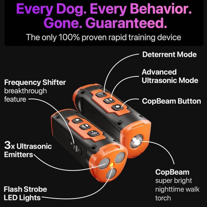 NPS Dog Bark Deterrent Devices w/ 3X Sonic emitters 50ft Range - Image 5