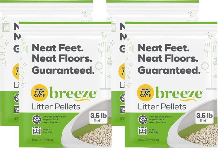 Purina Litter Tidy Cat Breeze Pellets, 3.5 lb (Pack of 4)